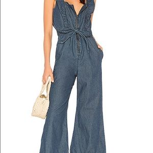 Free People Denim Jumpsuit